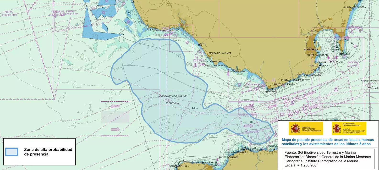 El gobierno da la Razón a CIRCE y aconseja navegar por zonas costeras cerca del Estrecho de Gibraltar